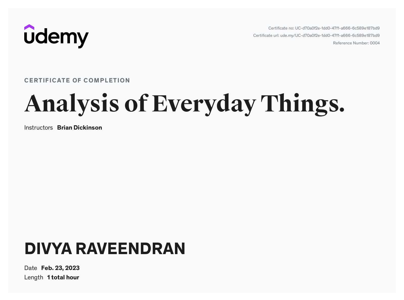Analysis of Everyday Things