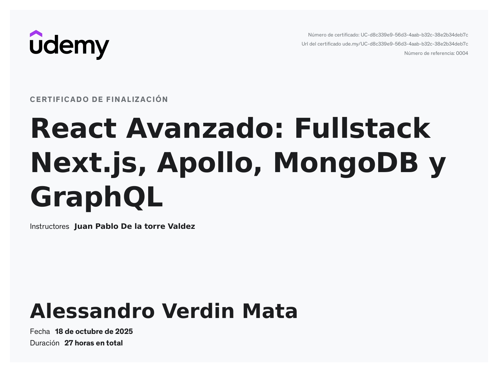 Alessandro Verdín - Fullstack developer | node.js | express.js | react ...