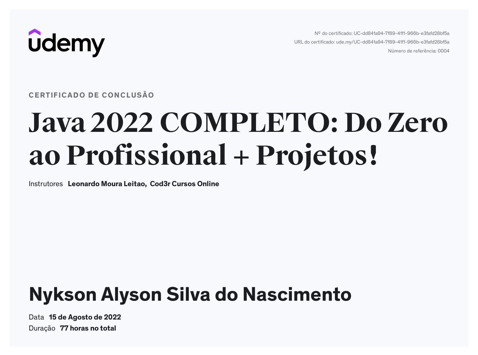 Nykson Alyson Nascimento - Desenvolvedor Java pleno | Spring Boot | AWS ...