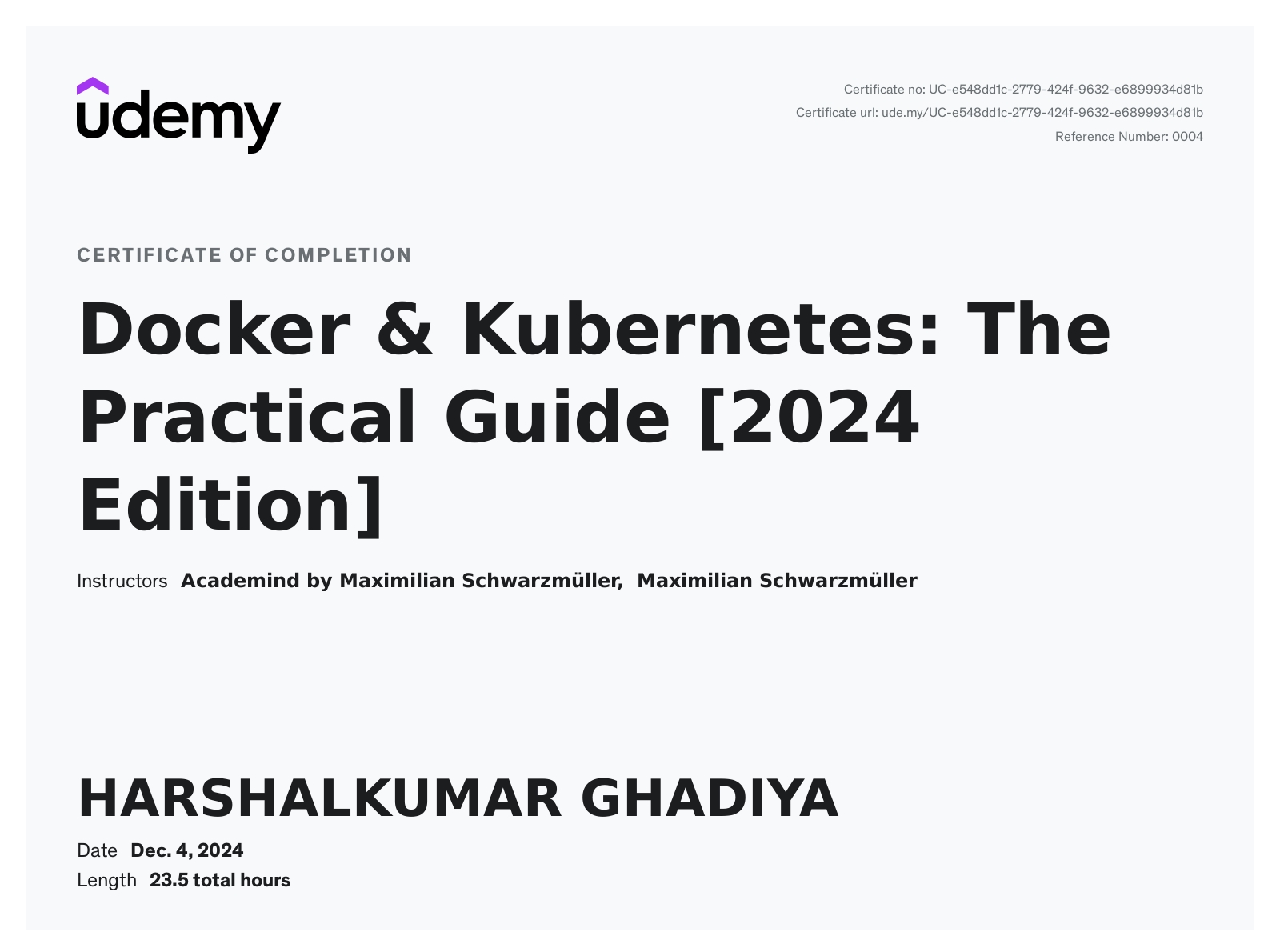 Docker & Kubernetes: The Practical Guide [2025 Edition]