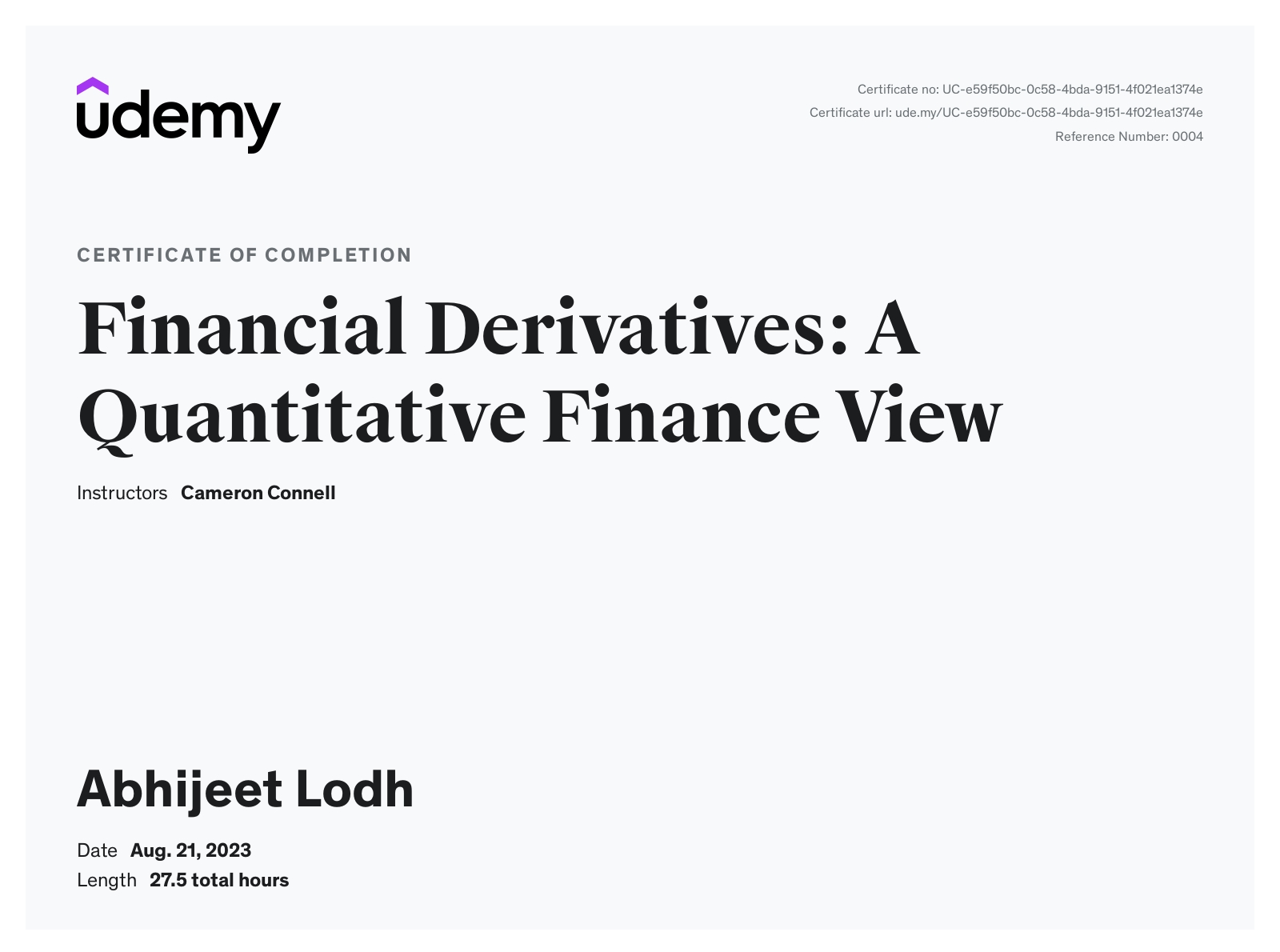 Financial Derivatives