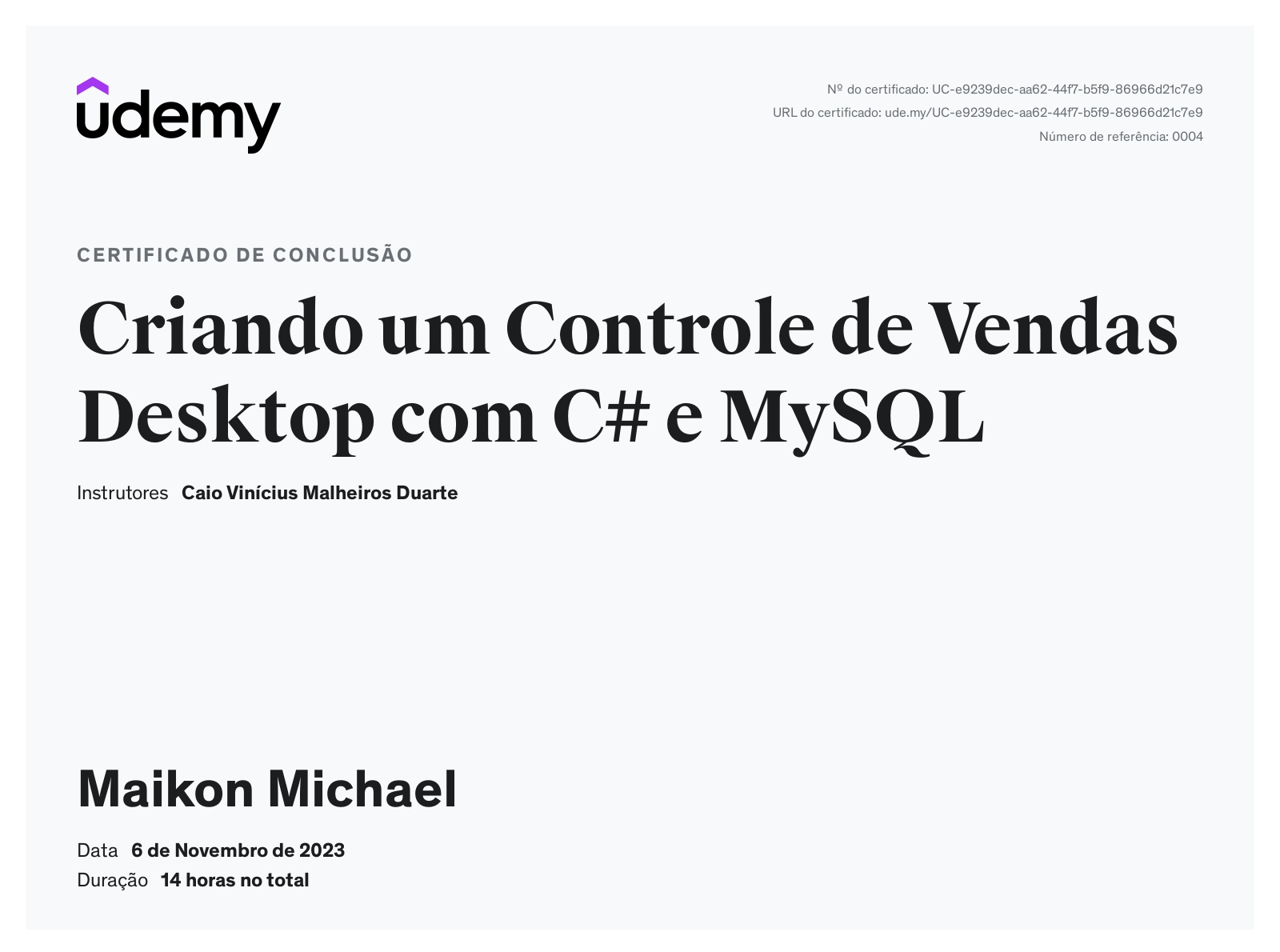 Maikon Michael - Desenvolvedor de Software | Genexus | C# | JS ...