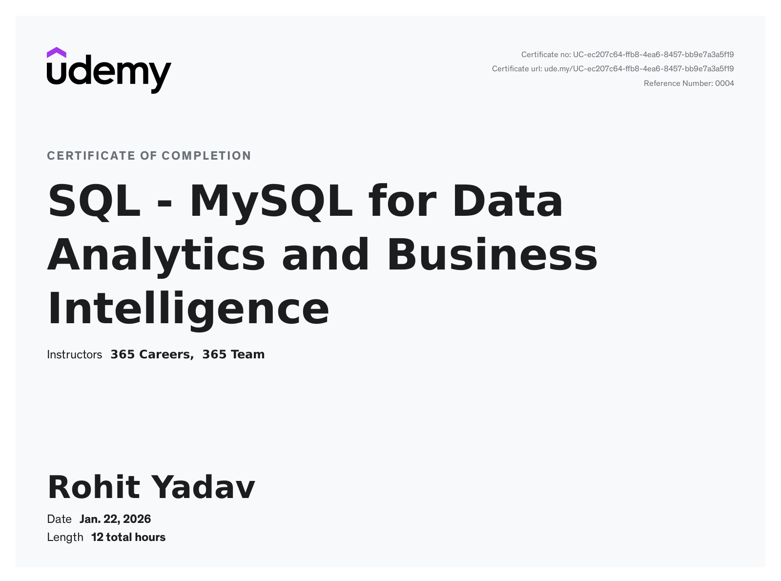 Rohit Yadav - Data Analyst | SQL | Power BI | Excel | Tableau ...