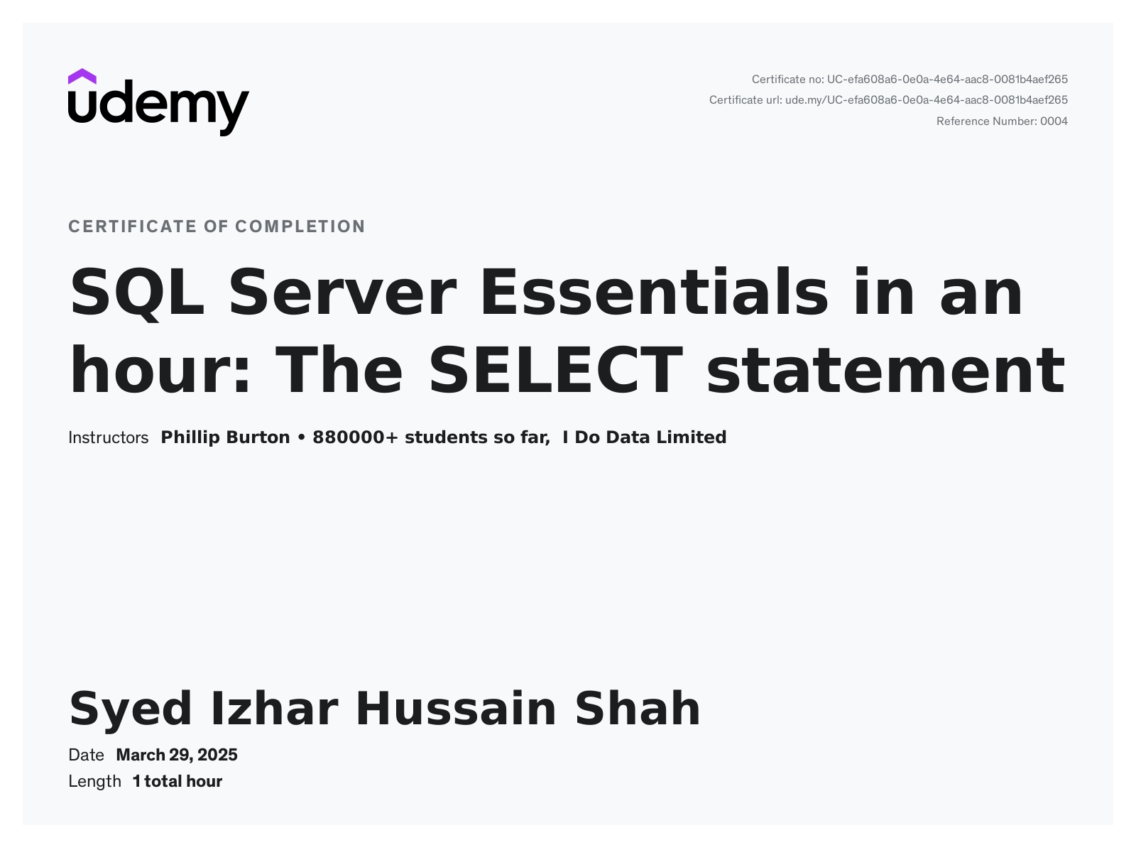 Izhar Shah - IBM Certified Data Analyst |Data Analyst | Expert in SQL ...