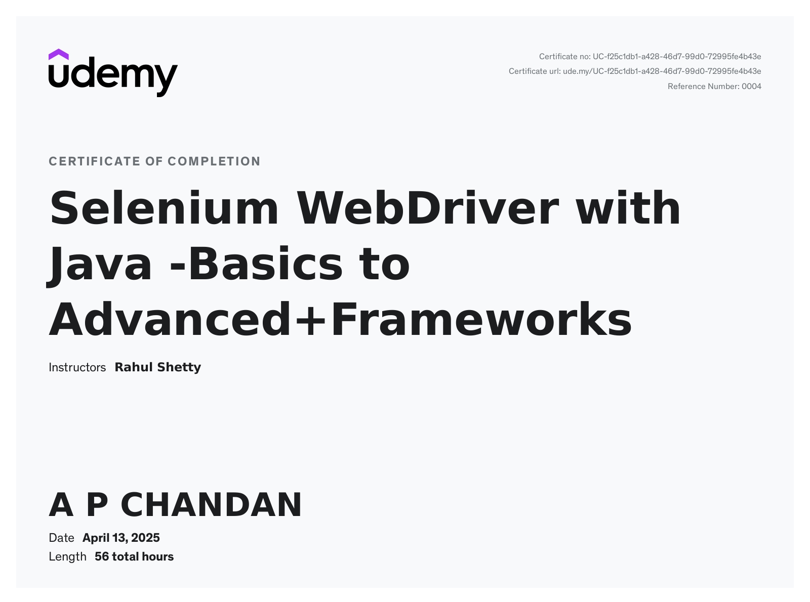 A P CHANDAN - Test Engineer | Ex-Indium | Ex-Uber(EXT) | Immediate ...