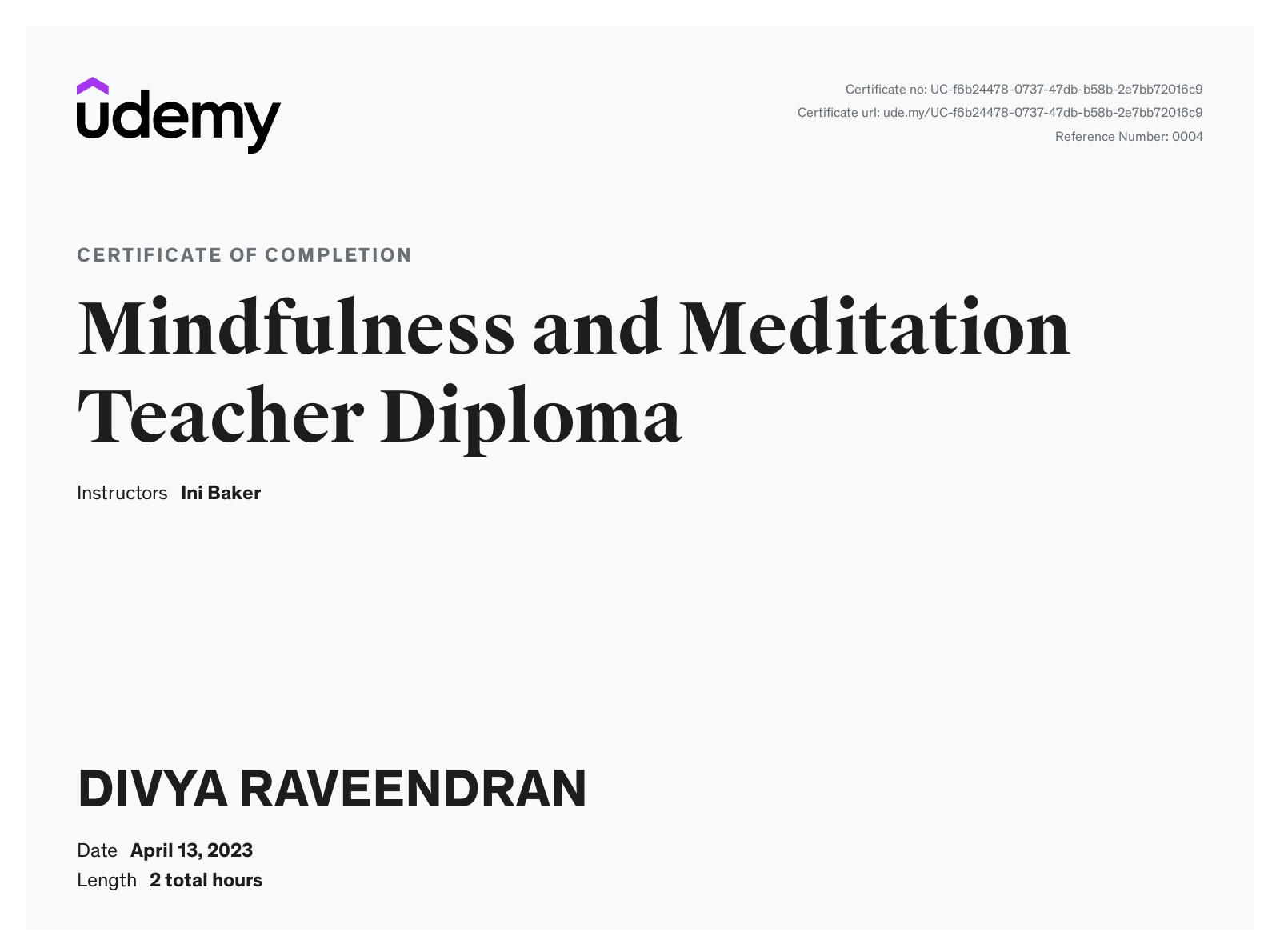 Mindfulness and Meditation Teacher Diploma