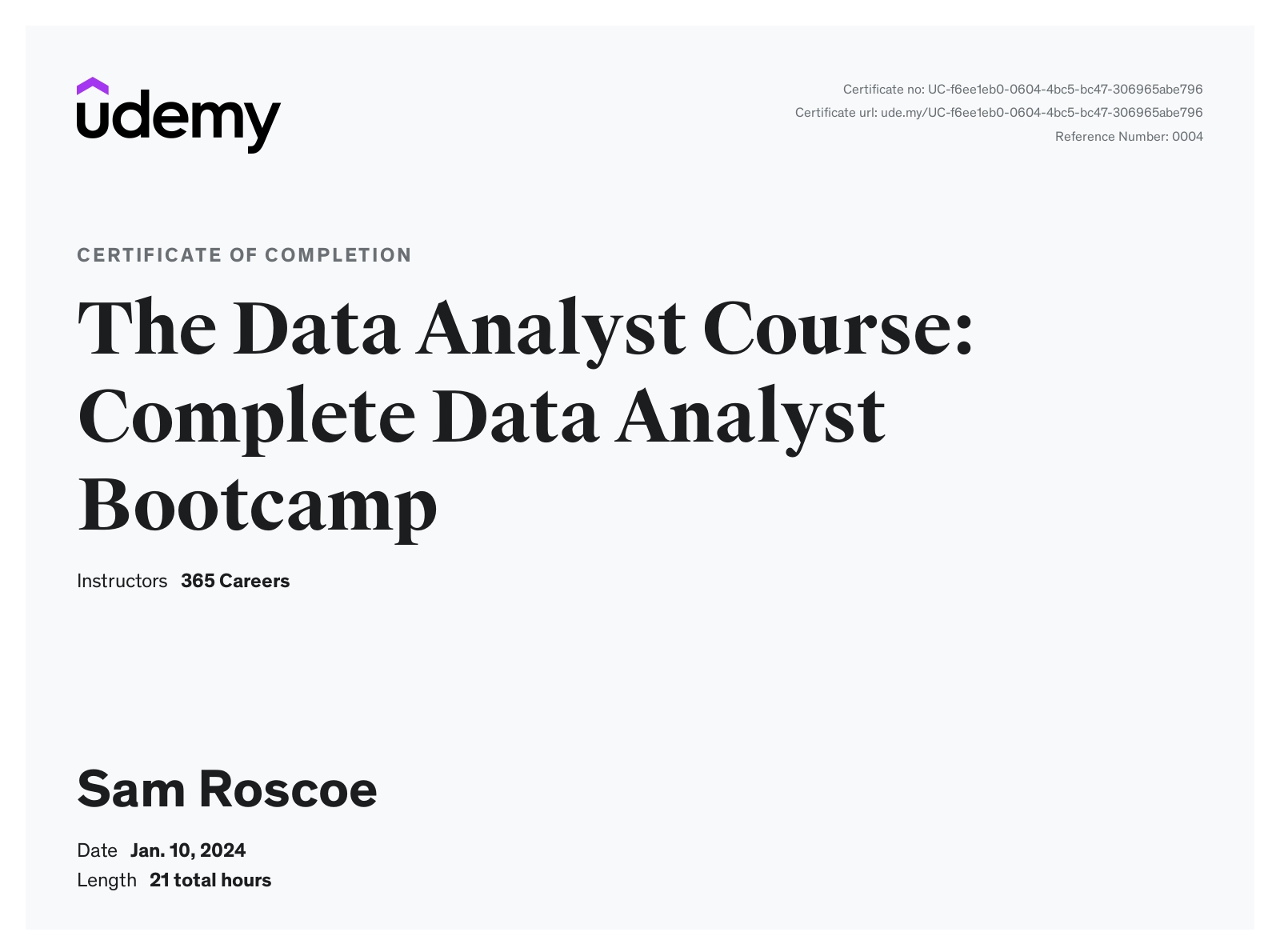 Sam Roscoe - M.S. in Analytics at the Institute for Advanced Analytics ...