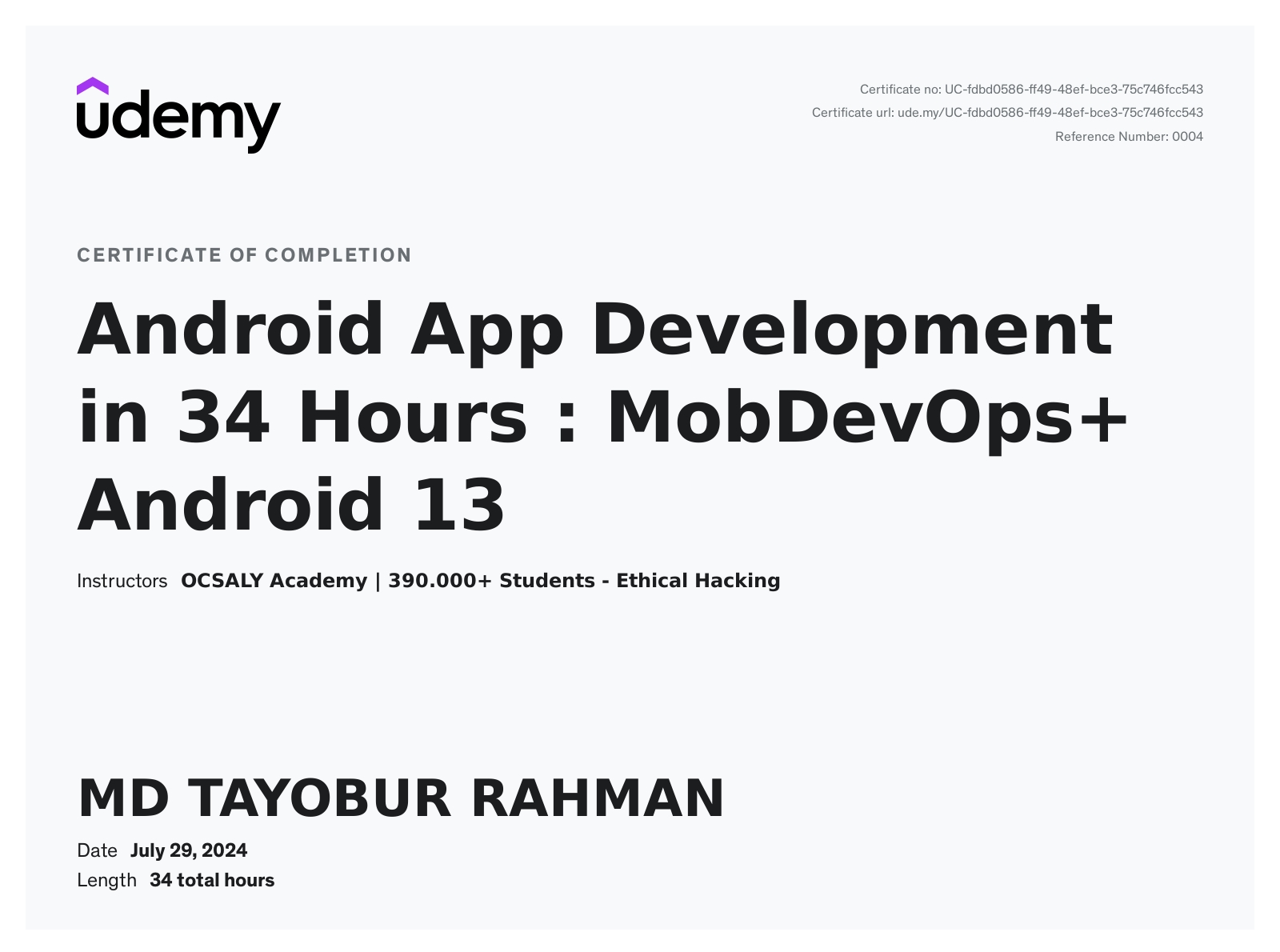 Android App Development in 34 Hours : MobDevOps+ Android 15